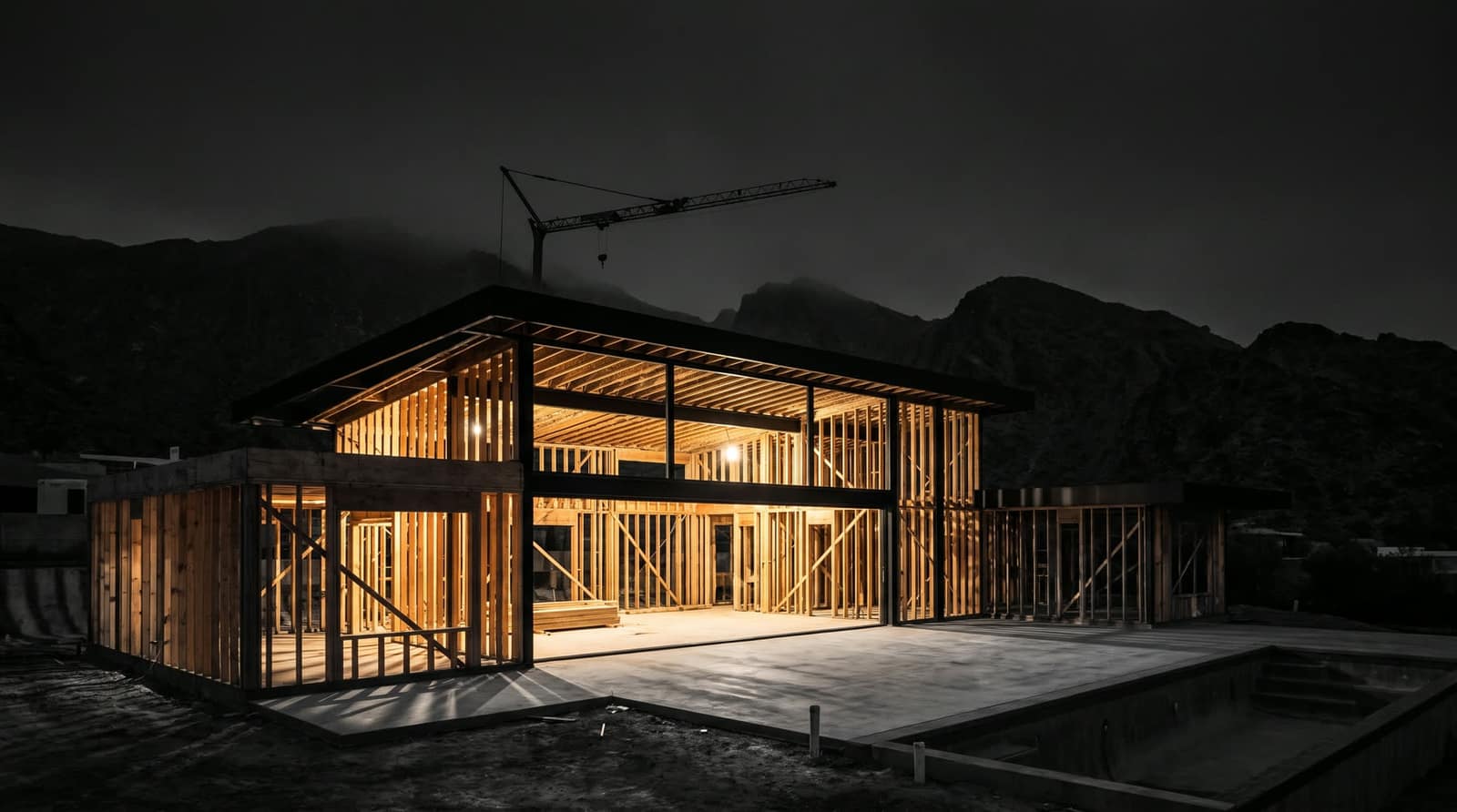 First structures rise, 2026